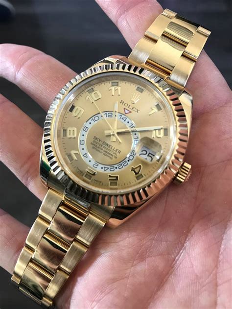 rolex skydweller yellow gold